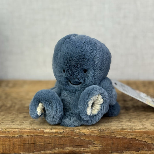 Jellycat Baby Storm Octopus - Tiny Blue Octopus Plush Retired Sea Creature 5"