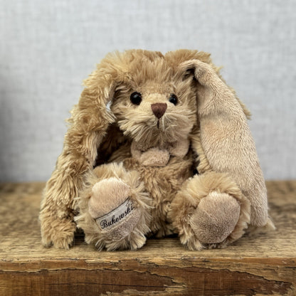 Bukowski Vintage Retired Small Beanie Long Eared Bunny Rabbit Honey Brown 8"