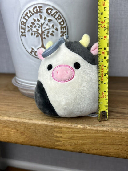 Squishmallow Connor The Cow Clip Keyring Mini Kelly Toy 4 inches 2020