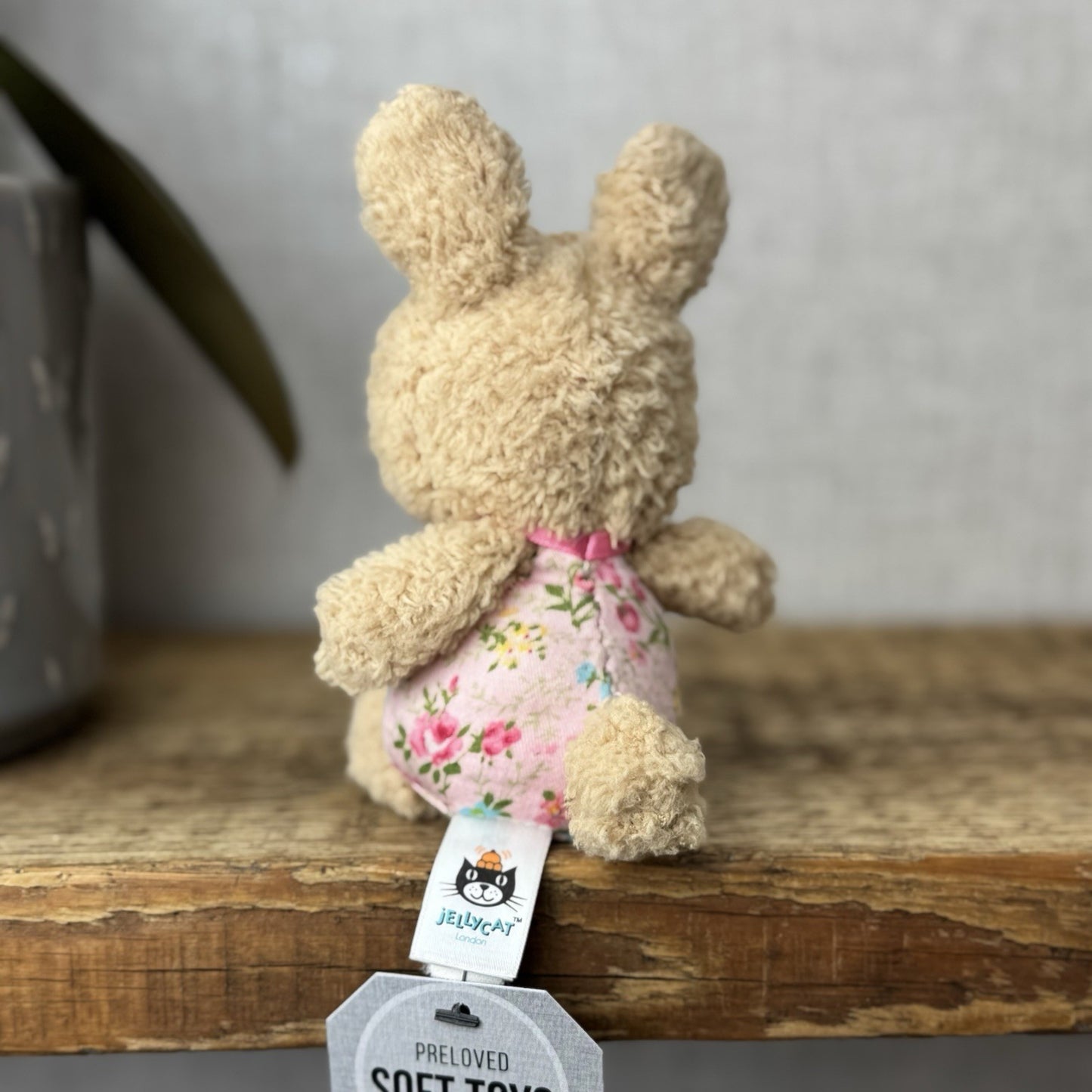 Jellycat Tiny Bonita Bunny Rabbit - Tiny Rabbit Floral Tummy & Bow Vintage 5”