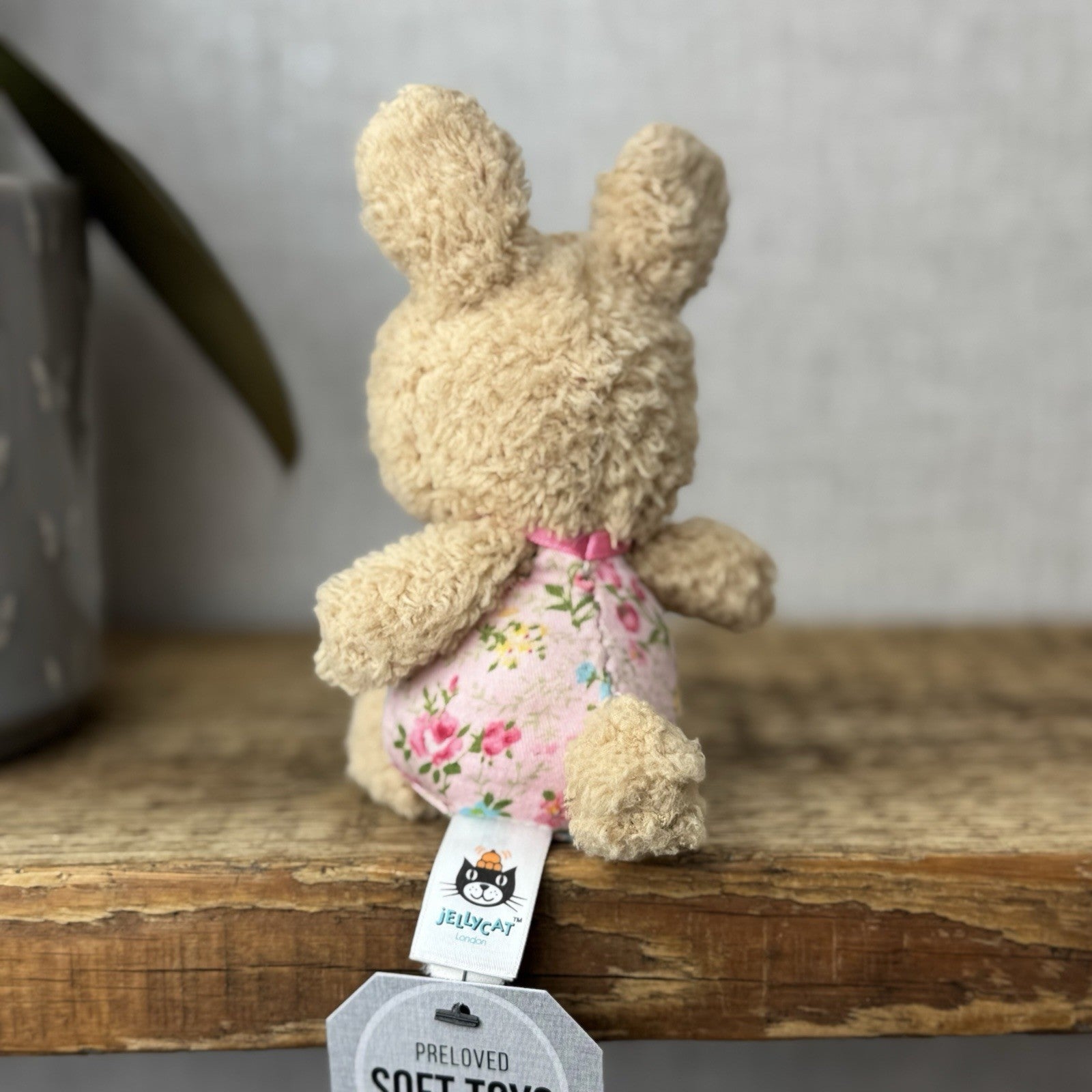 Jellycat Tiny Bonita Bunny Rabbit - Tiny Rabbit Floral Tummy & Bow Vintage 5”
