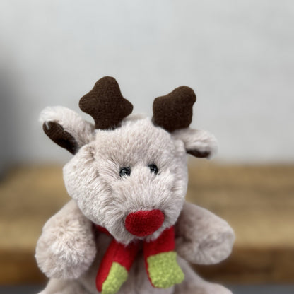 John Lewis Poppet Christmas Reindeer Mini Soft Toy (Jellycat Collab) 5"