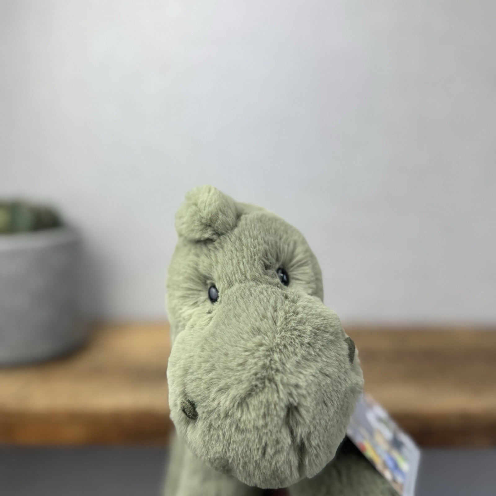 Jellycat Medium Huggady Dinosaur- Floppy Green Dino Soft Toy Retired 10"