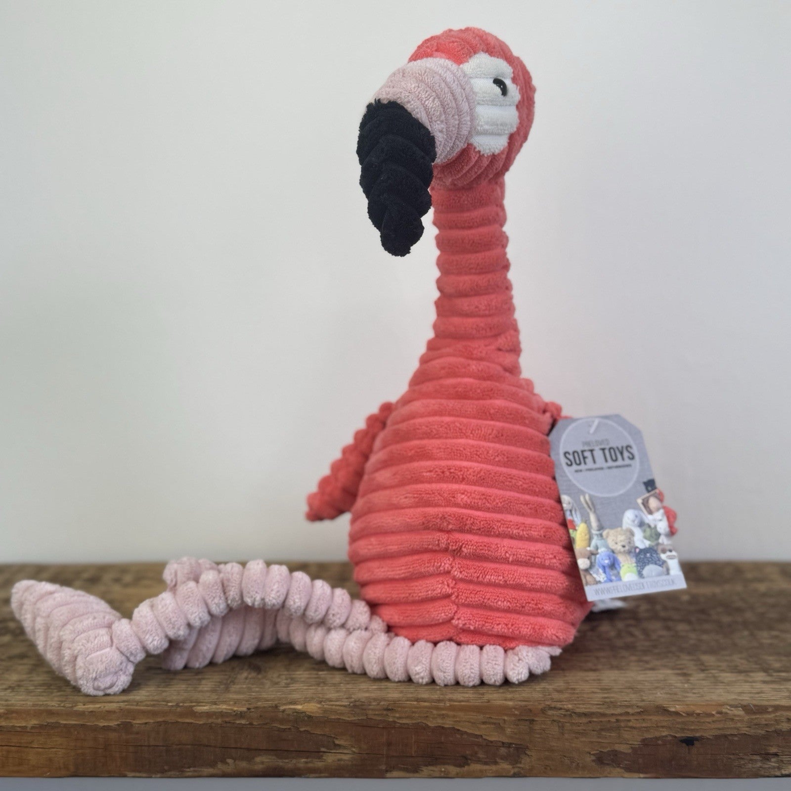 Jellycat Cordy Roy Flamingo - Pink Corduroy Beanie Flamingo Bird Retired 16"