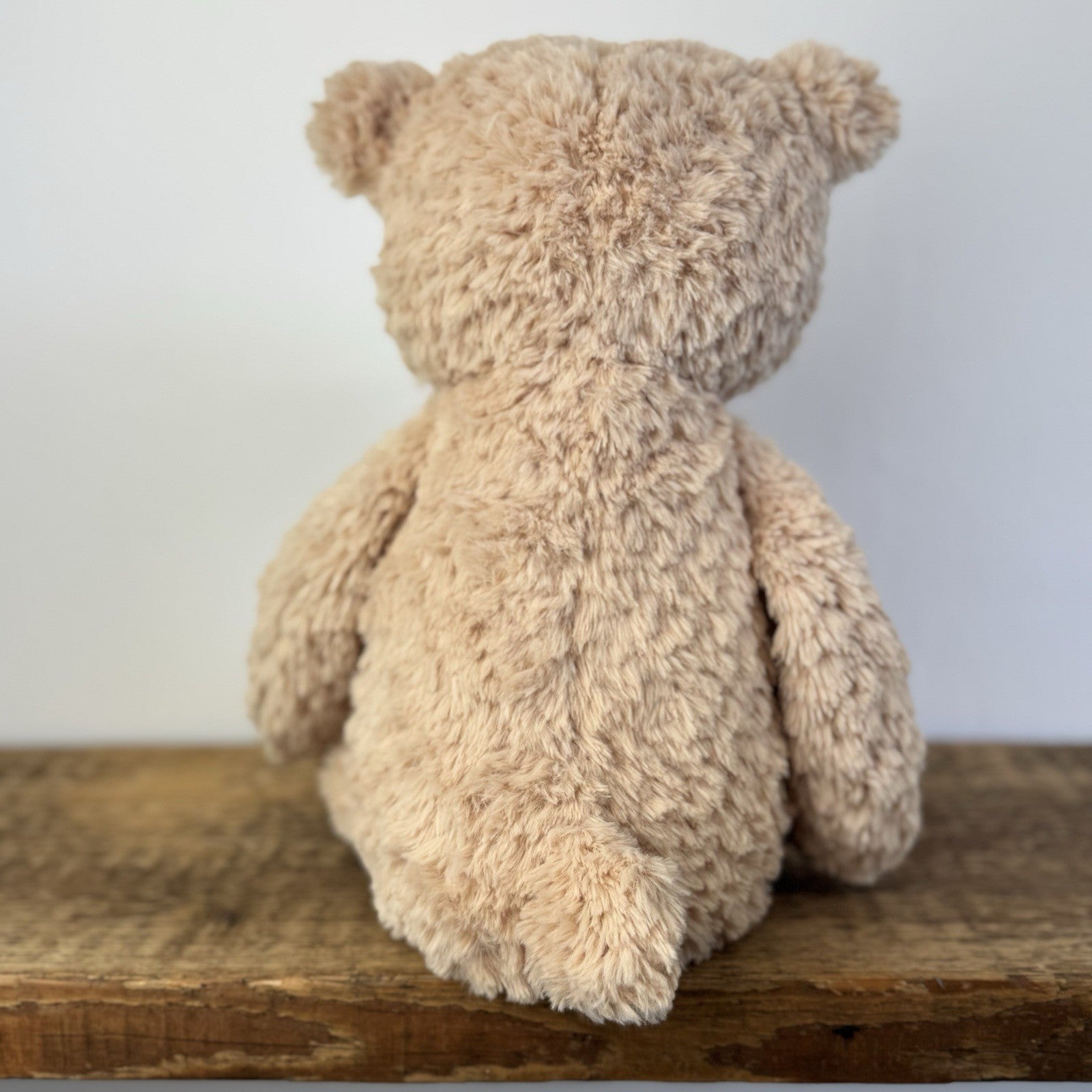 Jellycat Medium Finley Bear Soft Toy Textured Light Sandy Bear Soft Toy 16"