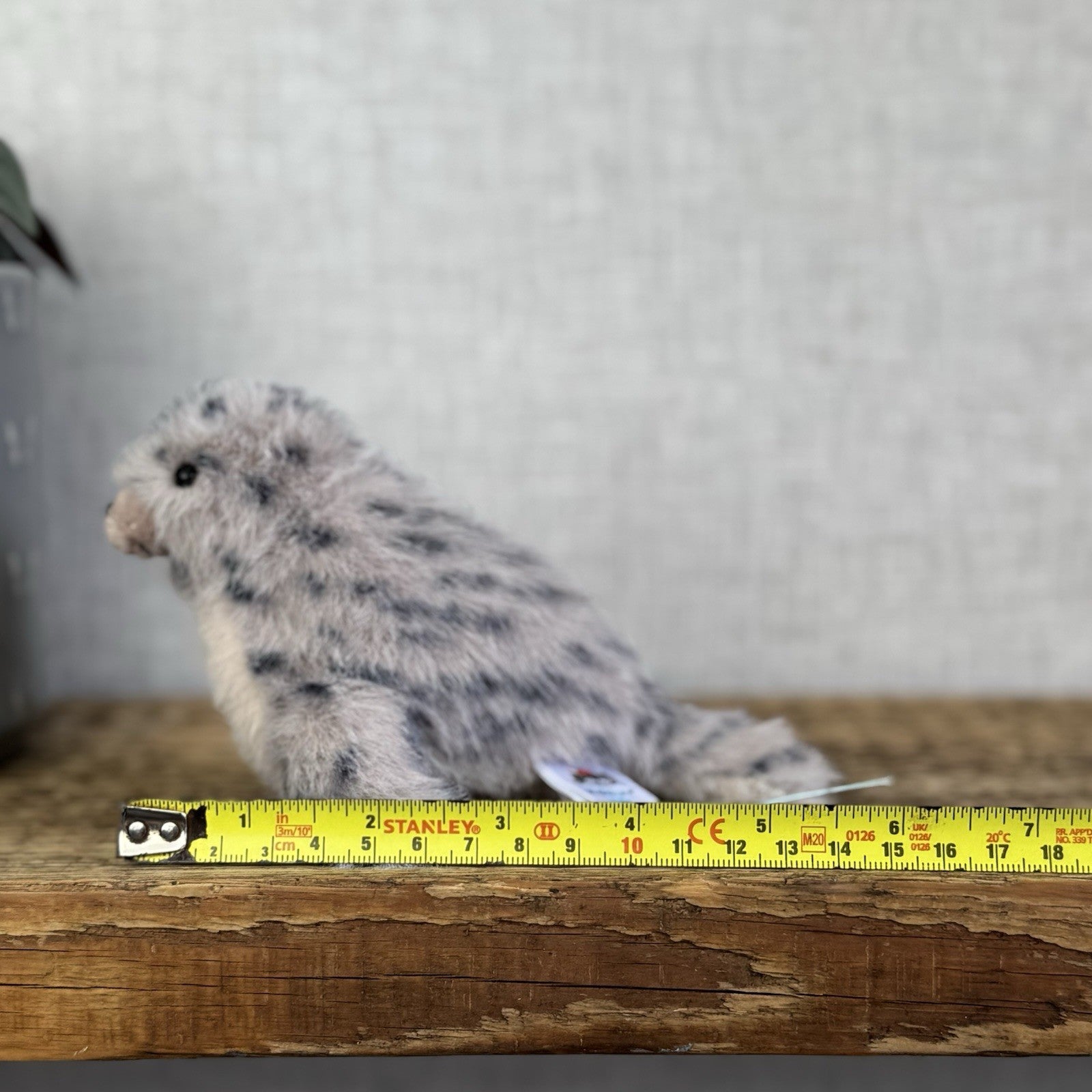 Jellycat Nauticool Spotty Seal - Mini Fluffy Grey Spotty Seal Beanie Plush Tags