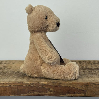 Jellycat Small Puffles Bear - Small Golden Beanie Bear Soft Toy Retired 8"