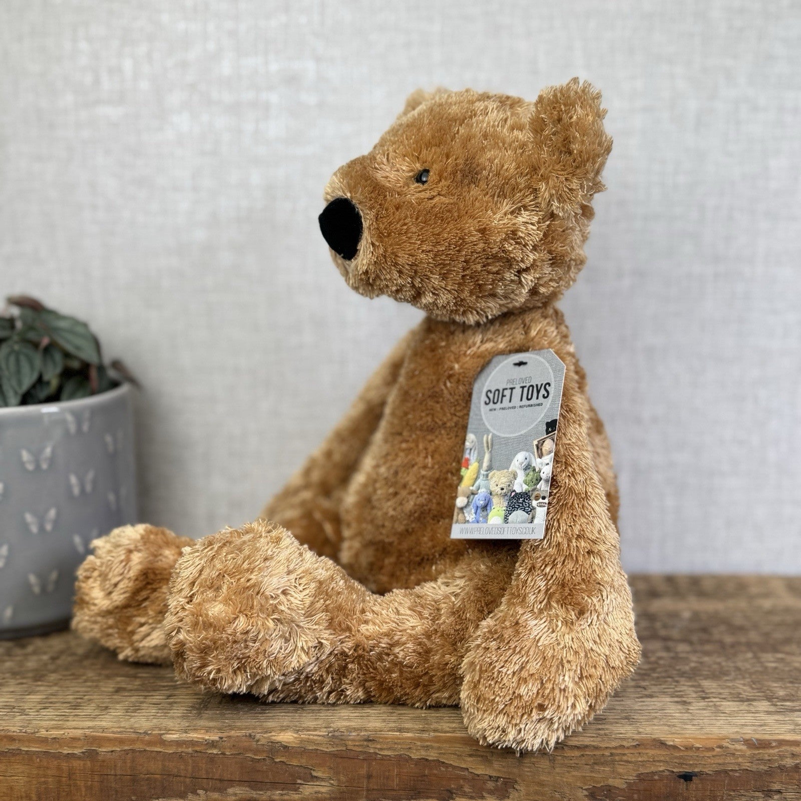 Jellycat Large Tumbler Bear - Large Scruffy Cute Bear Soft Toy Plush Vintage 16”