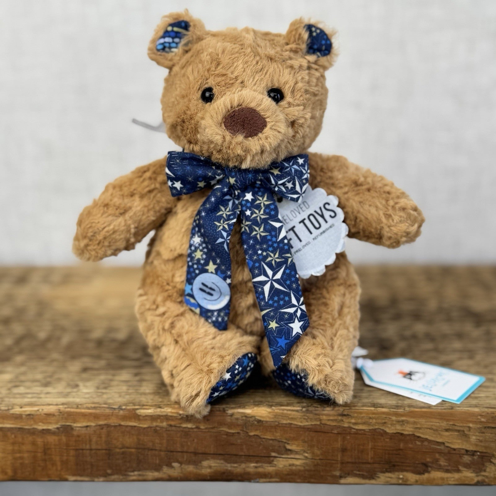 Custom/Bespoke Tiny Bartholemew Bear - Constellation Navy Made With Liberty