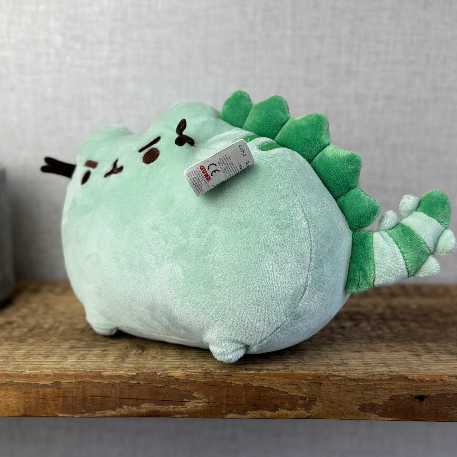 Gund Pusheen Cat - Pusheenosaurus Dinosaur Green - Partial Tags 10"