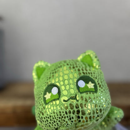 Aphmau MeeMeows - Turtle Plush Green Sparkly Sea Cat Collectible 5"