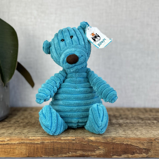 Jellycat Small Cordy Roy Ted Teddy Bear Blue Soft Toy Plush Retired With Tags 9”