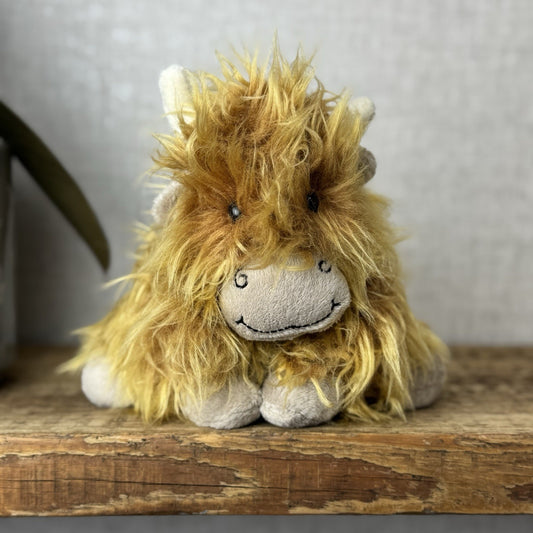 Jellycat Small Truffles Cow - Fluffy Cow Cushion Small Highland Cow Retired 7”