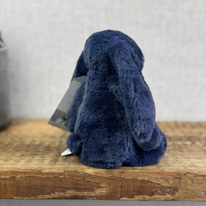Jellycat Small Navy Bashful Bunny Rabbit - Small Navy Blue Bunny Rabbit Retired 