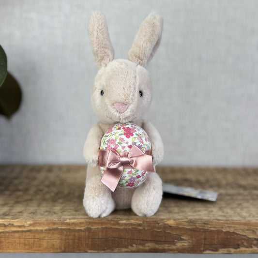 Jellycat Bonnie Bunny with Egg Small Rabbit Plush Toy Beanie Easter Pink 8”