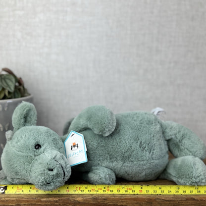 Jellycat Medium Bashful Dragon - Light Green/sage Dragon Soft Toy With Tags