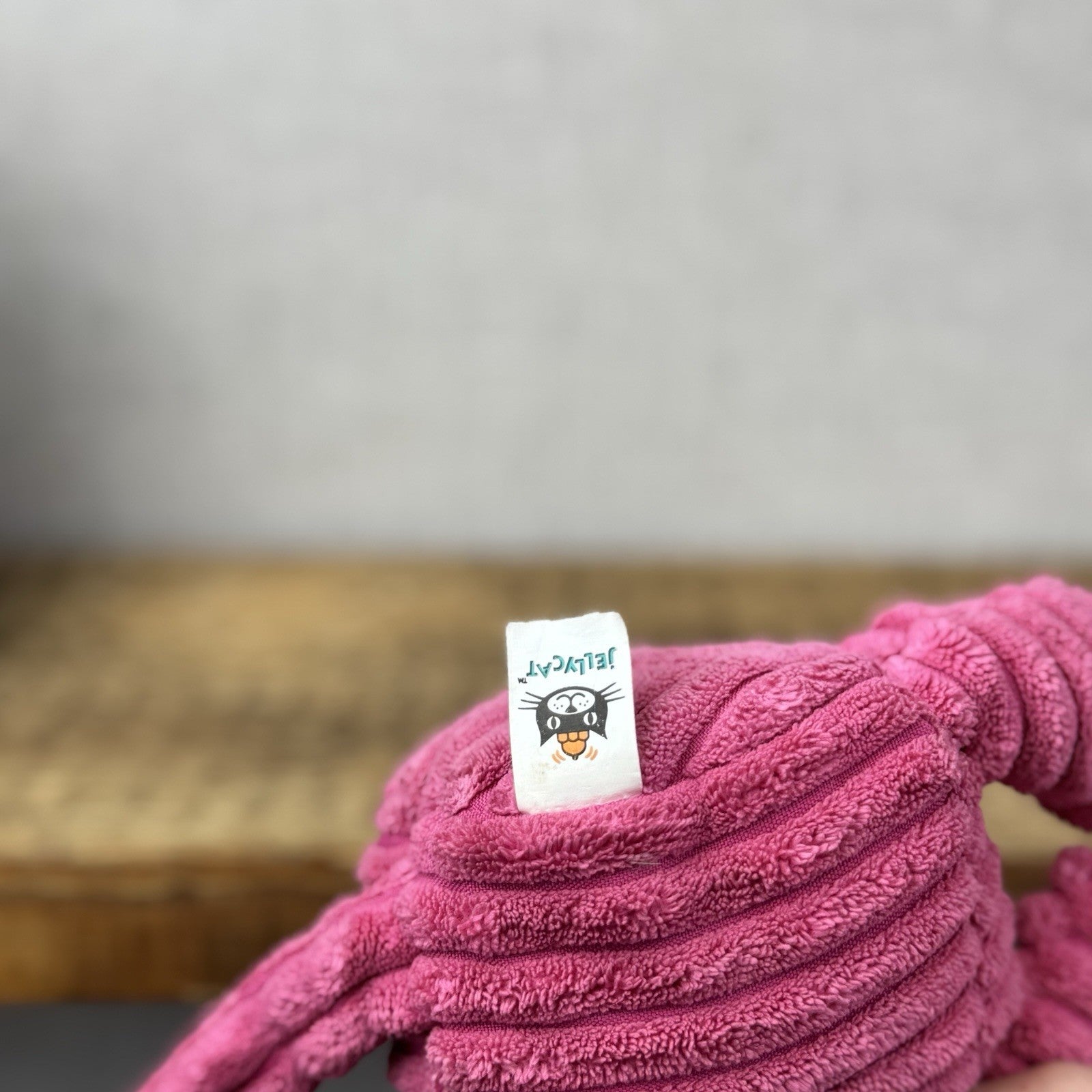 Jellycat Small Cordy Roy Cat Kitten Pink - Pink Beanie Corduroy Soft Toy Cat 8"