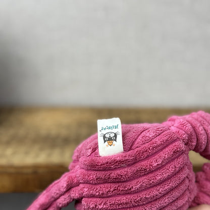 Jellycat Small Cordy Roy Cat Kitten Pink - Pink Beanie Corduroy Soft Toy Cat 8"