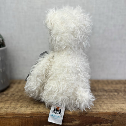 Jellycat Angora Blizzard Bear - Fluffy Medium White Bear Soft Toy Retired 12"