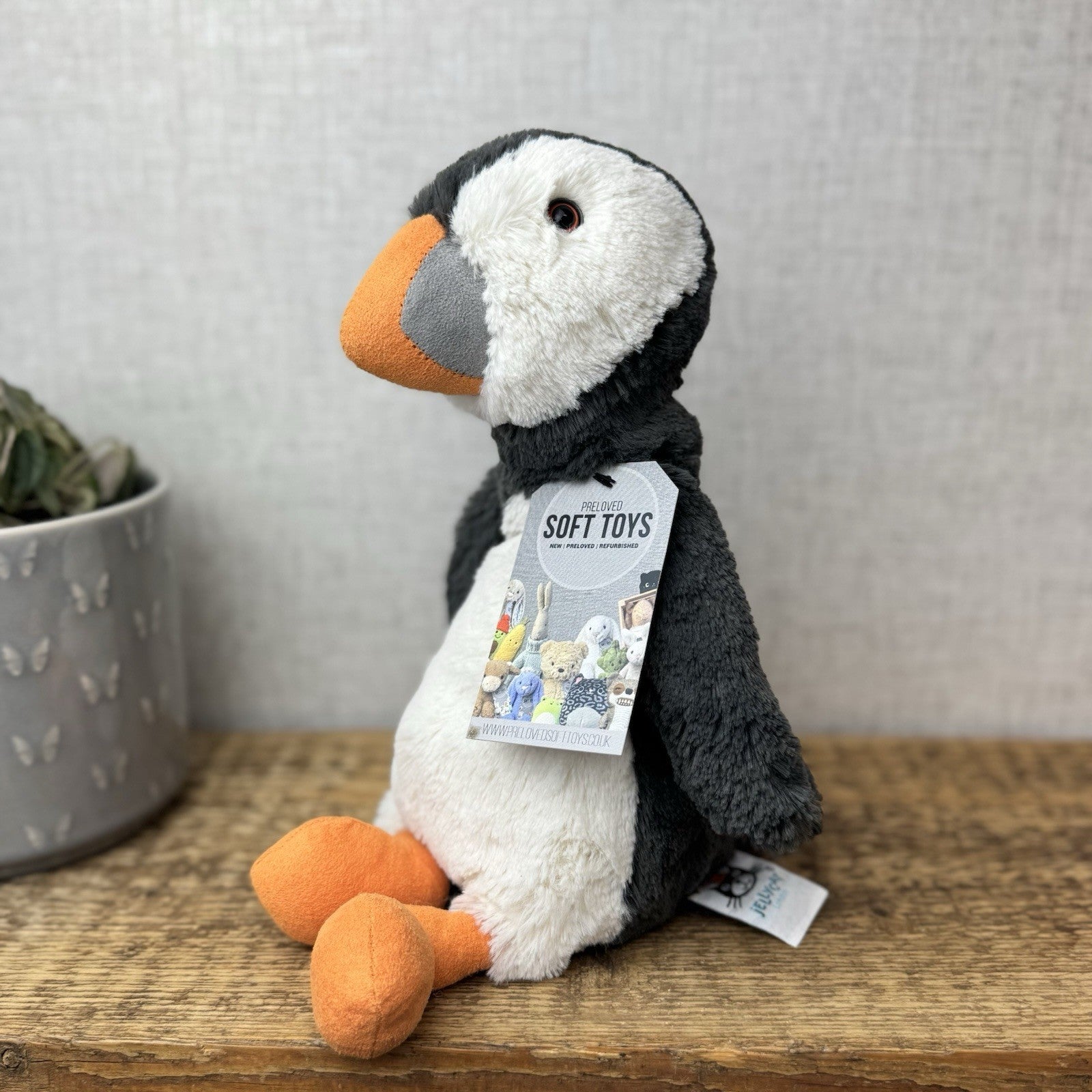 Jellycat Medium Bashful Puffin - Medium Soft Toy Beanie Rare Retired Beanie 12”