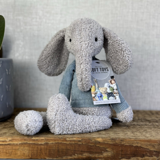 Jellycat Jumble Elephant - Cute Elephant Plush In Jumper Retired Rare Beanie 12”