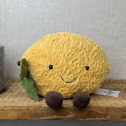 Jellycat Amuseable Lemon - Large Lemon With Legs - Food Play Soft Toy 8"
