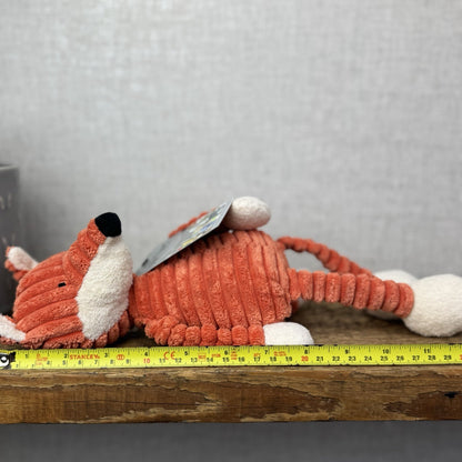 Jellycat Baby Cordy Roy Fox Soft Toy Beanie - Red Fox Corduroy Plush Beanie 12"