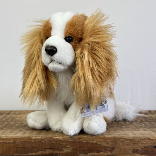 Living Nature King Charles Spaniel Puppy Medium Stuffed Realitic Soft Dog 10"