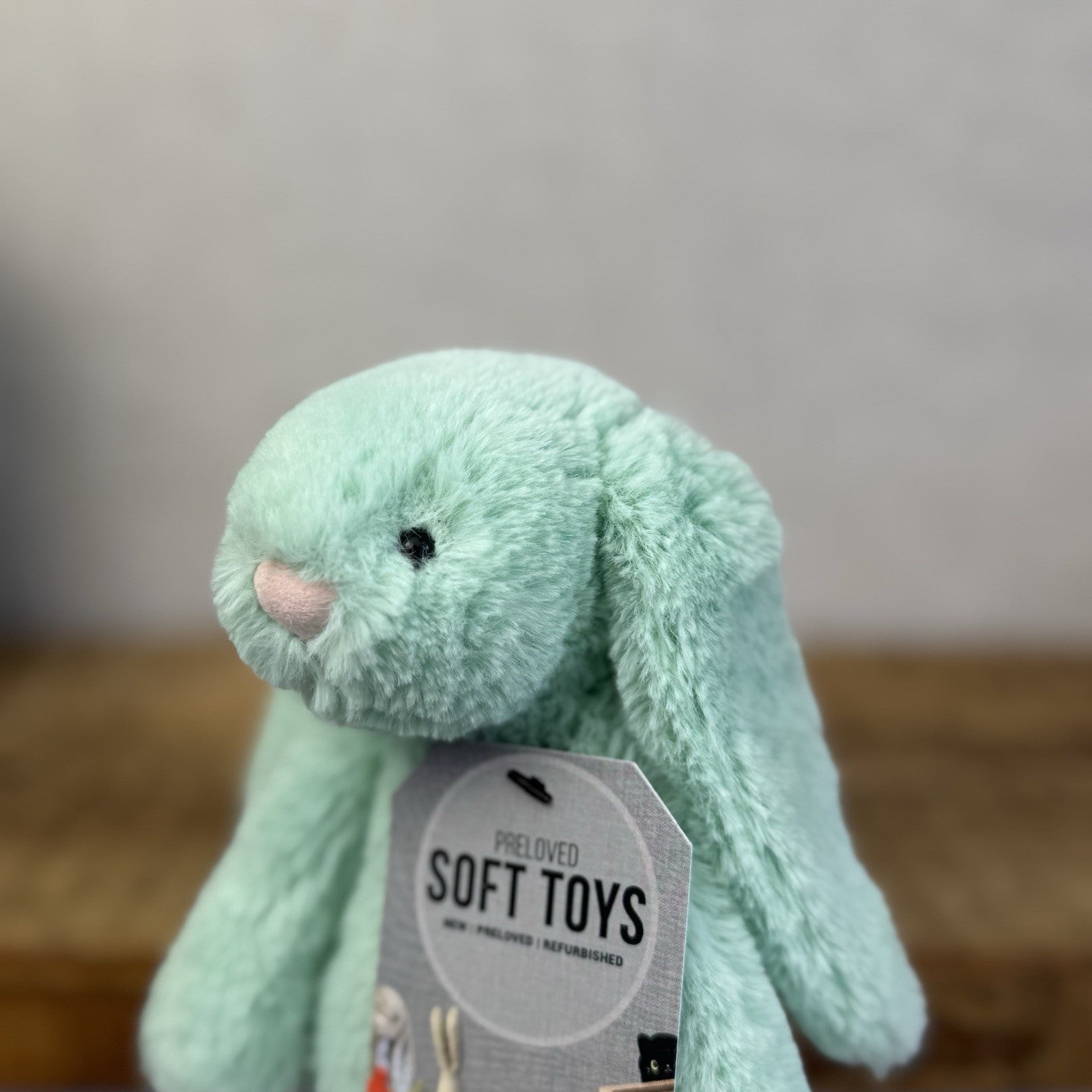 Jellycat Small Bashful Mint Bunny - Green Small Bashful Rabbit Retired 8" (#2)