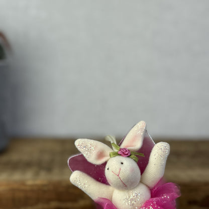 Russ Berrie Flutter Bunnies - Mini Rabbit Hanging Plush With Tags Retired 5"