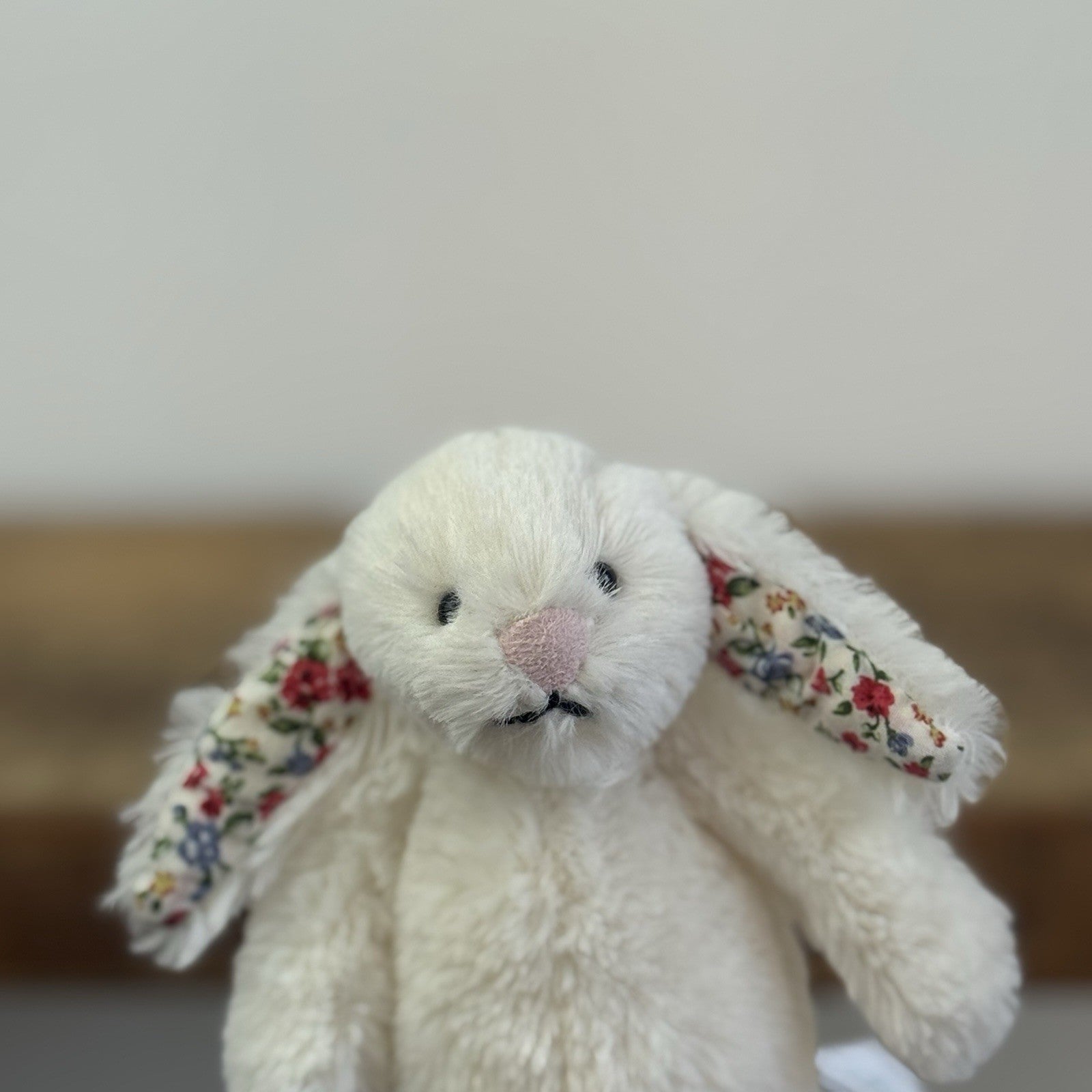 Jellycat Tiny Cream Blossom Bunny- Mini Cream Bunny Blossom/Floral Ears 5"