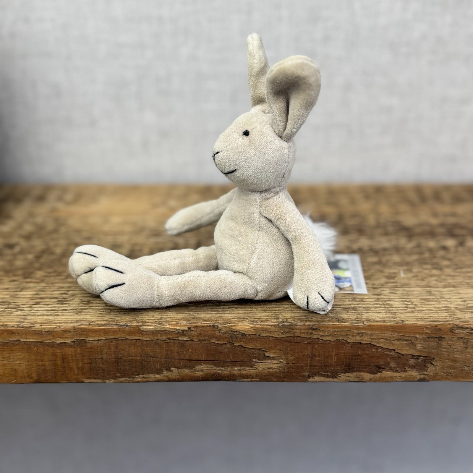 Jellycat Tiny Baby Slackajack Bunny - Tiny Beige Vintage Mini Plush 7”