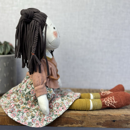 Moulin Rory - Les Rosalies Marjolaine Rag Doll - Scandinavian Doll Soft Toy 16”