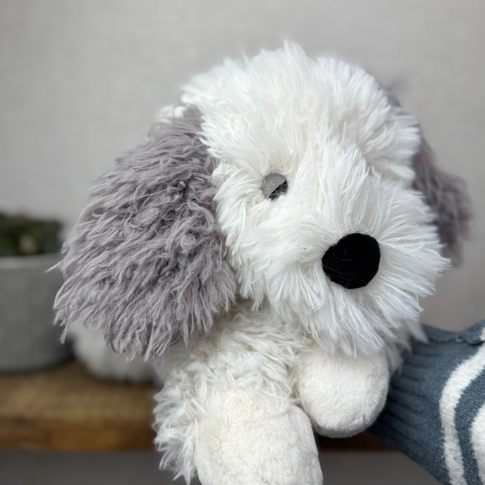 Jellycat Floofie Sheepdog - Large Shaggy Sheepdog Soft Toy Beanie Plush 19"