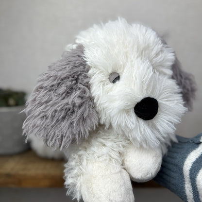 Jellycat Floofie Sheepdog - Large Shaggy Sheepdog Soft Toy Beanie Plush 19"
