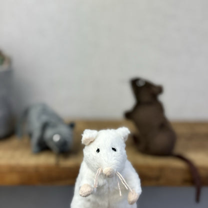 Ikea Gosig Mus Plush Mouse - Small Grey Mouse Soft Toy Discontinued Plush 4"