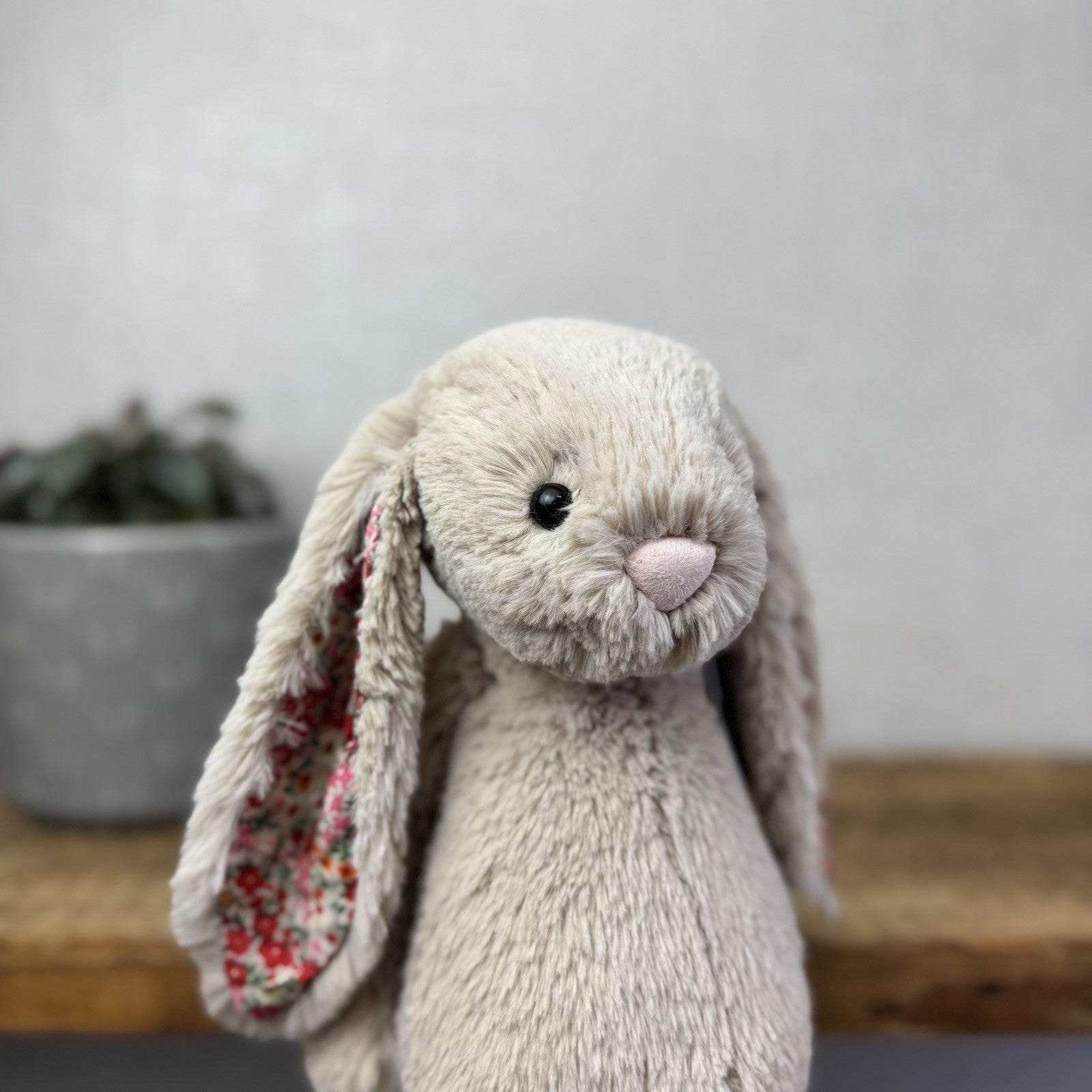 Jellycat Medium Bashful Beige Posy Blossom Bunny - Beige Bunny Floral 12” (#2)
