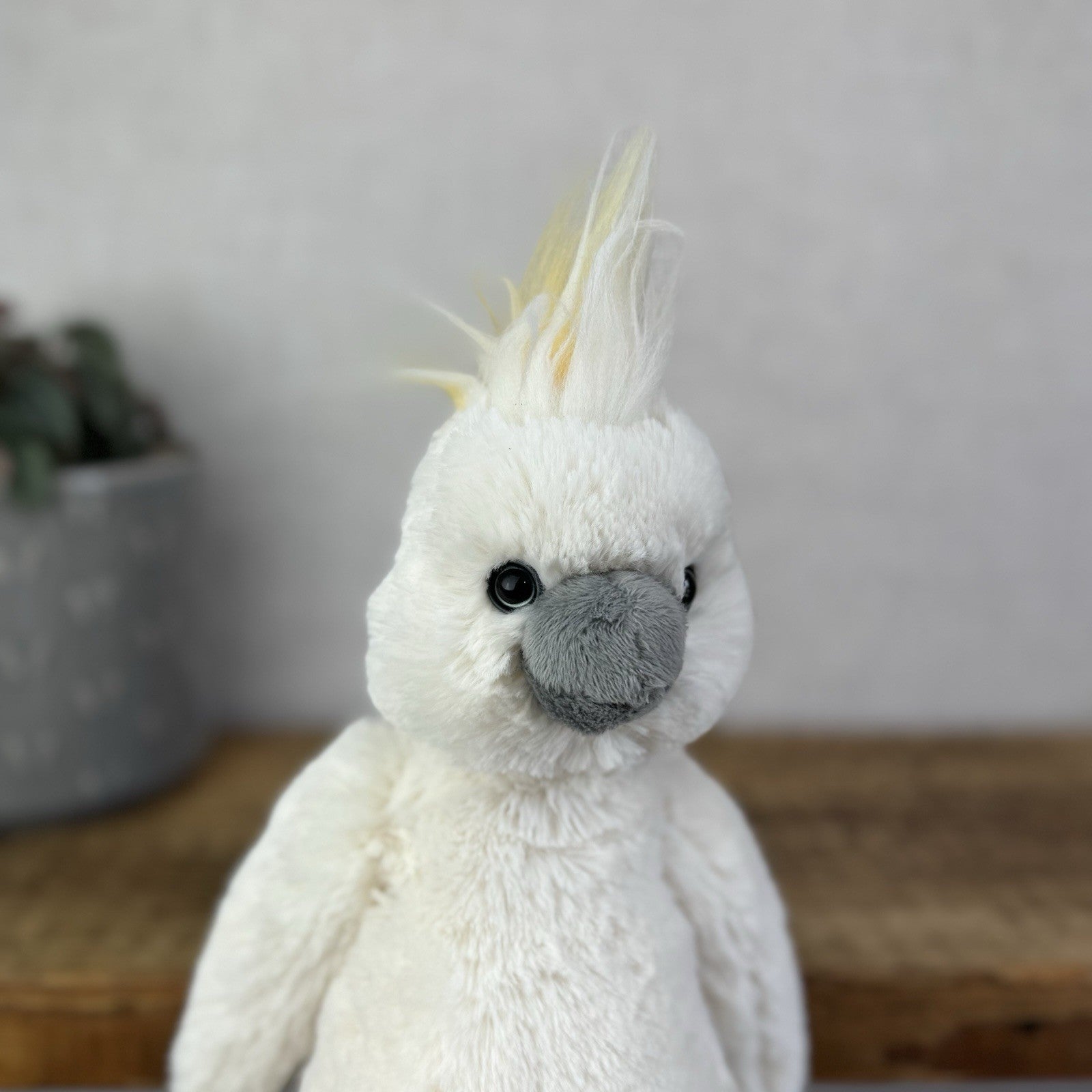 Jellycat Medium Bashful Cockatoo - White Medium Bird Rare Retired Beanbag Plush