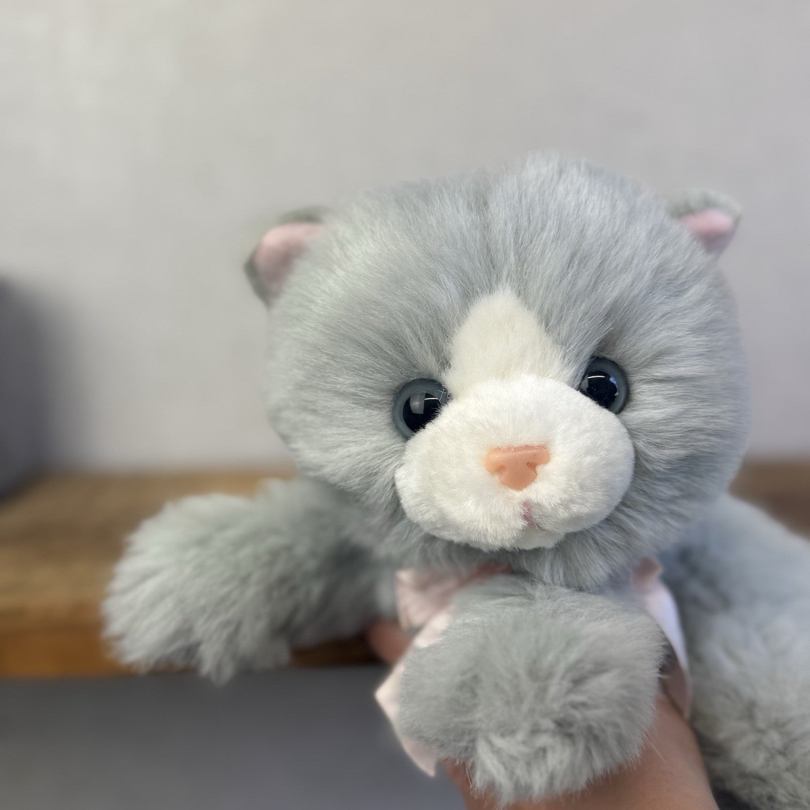 Chosen International Floppy Grey  Beanie Kitten - Vintage Grey Kitten ESSA 12”