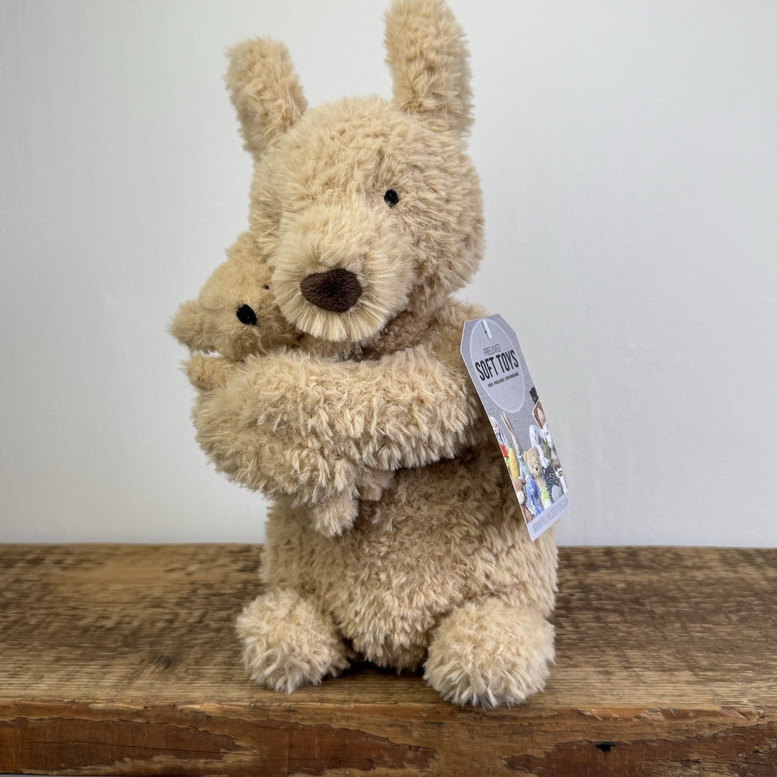 Jellycat Huddles Kangeroo - Kangeroo With Baby Soft Toy NWOT 12"