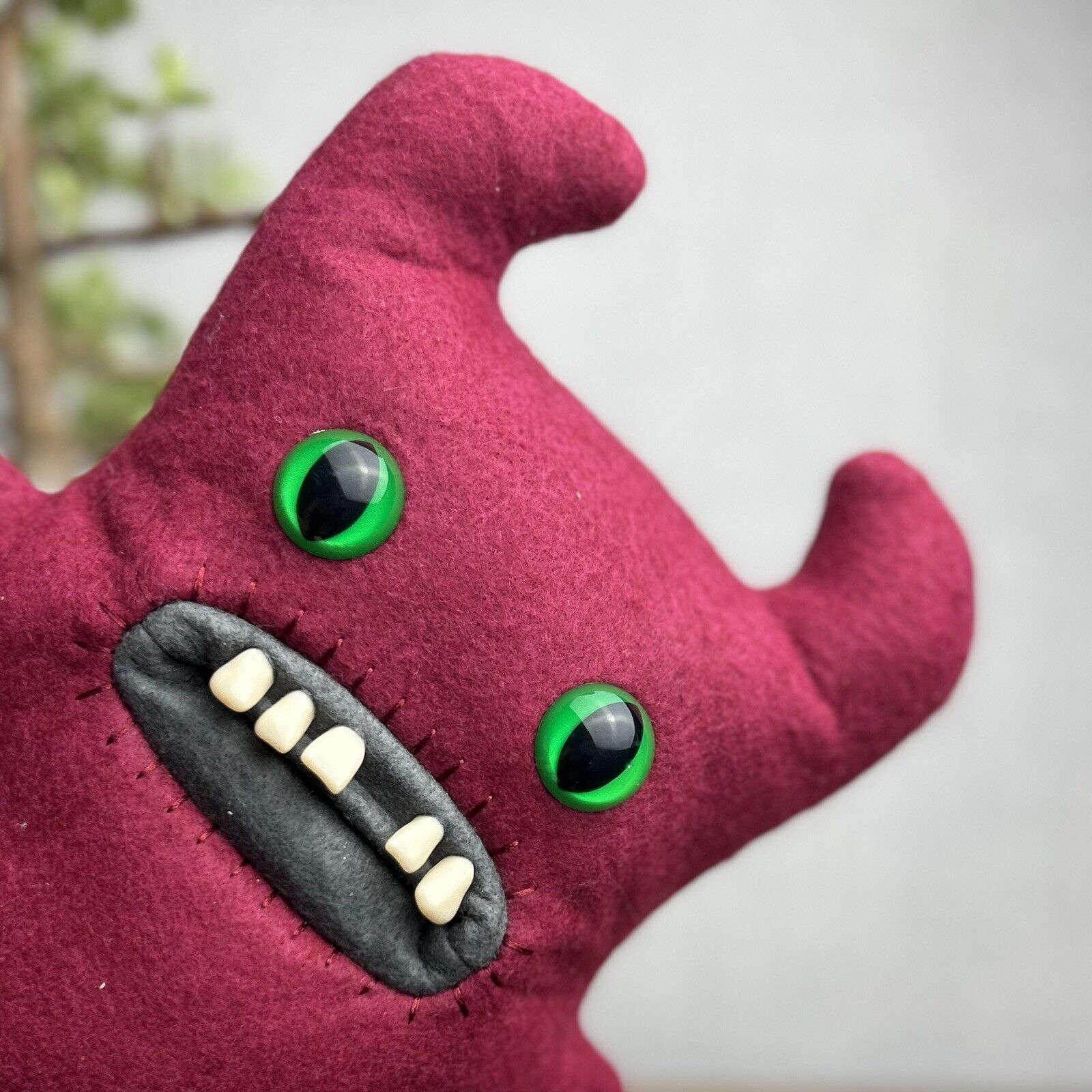Fuggler Sir Horns A Lot - Fuggler Red Devil Plush Funny Ugly Monster Soft Toy 9”