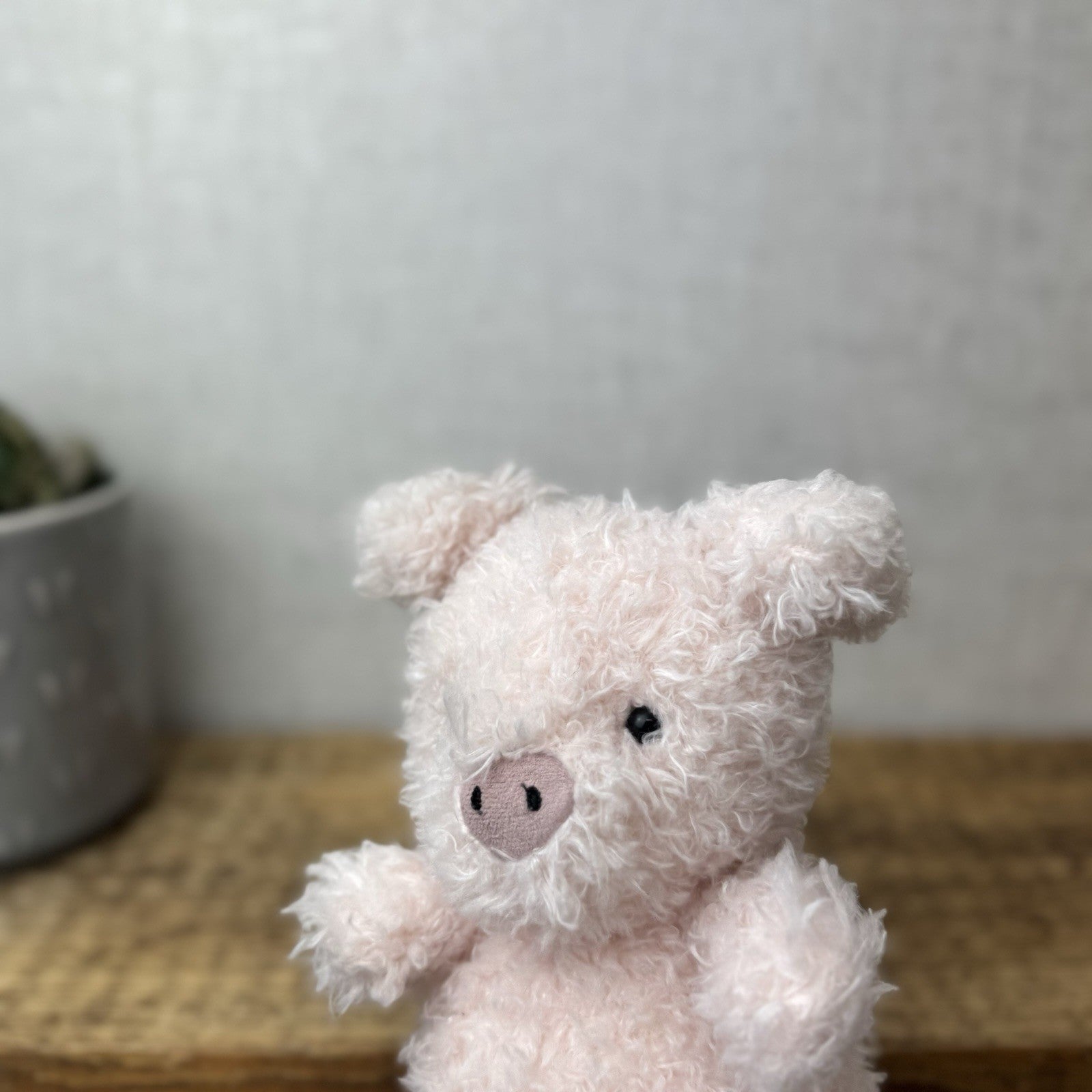 Jellycat Little Pig - Fluffy Pink Piglet Soft Toy Small Curly Fur Retired 7"