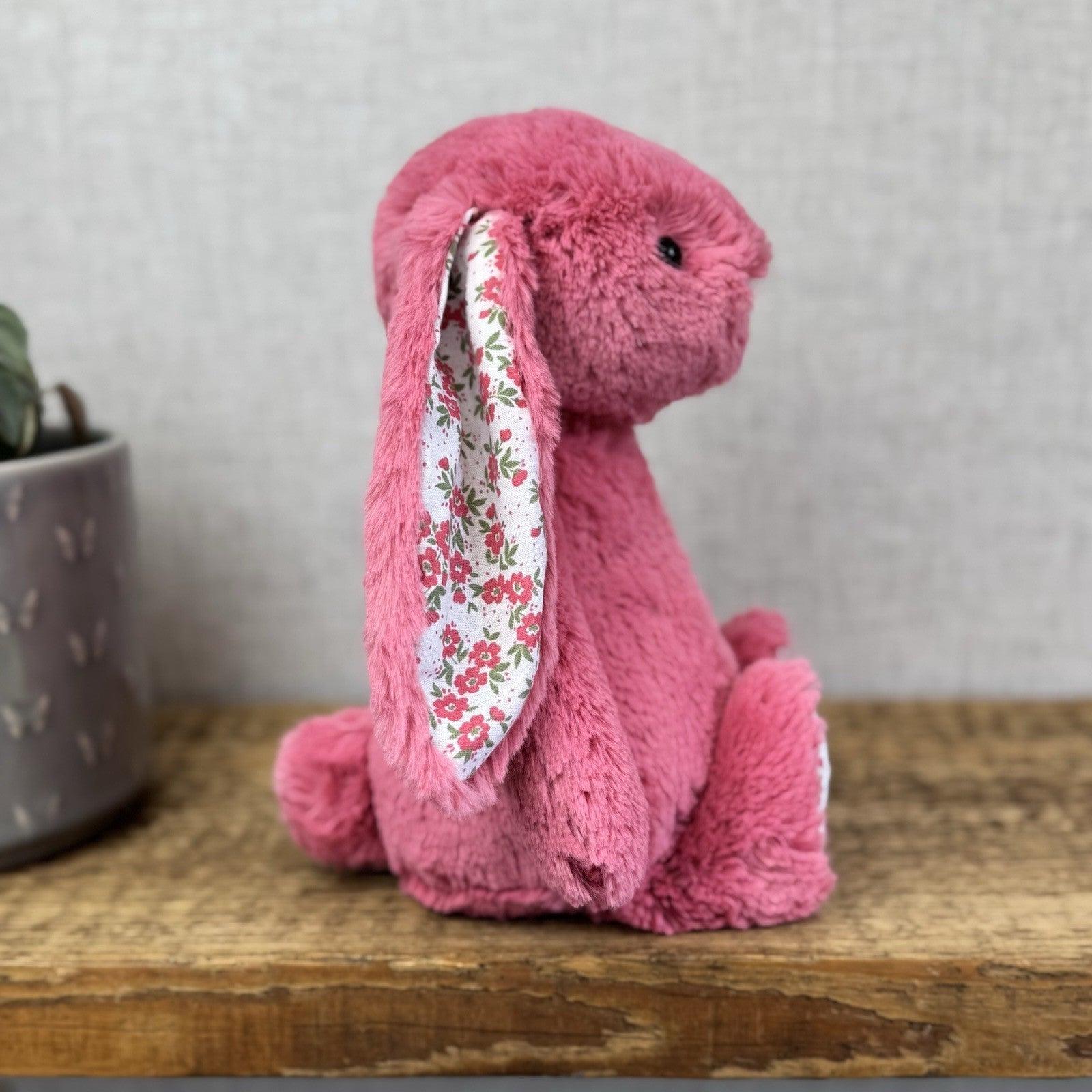 Jellycat "Blossom" Cerise Bunny - Custom Made Floral Bunny Rabbit Pink Retired 