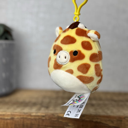 Squishmallow Keyring Clip Bagcharm - Girafffe Squish Keyring Gary 4"