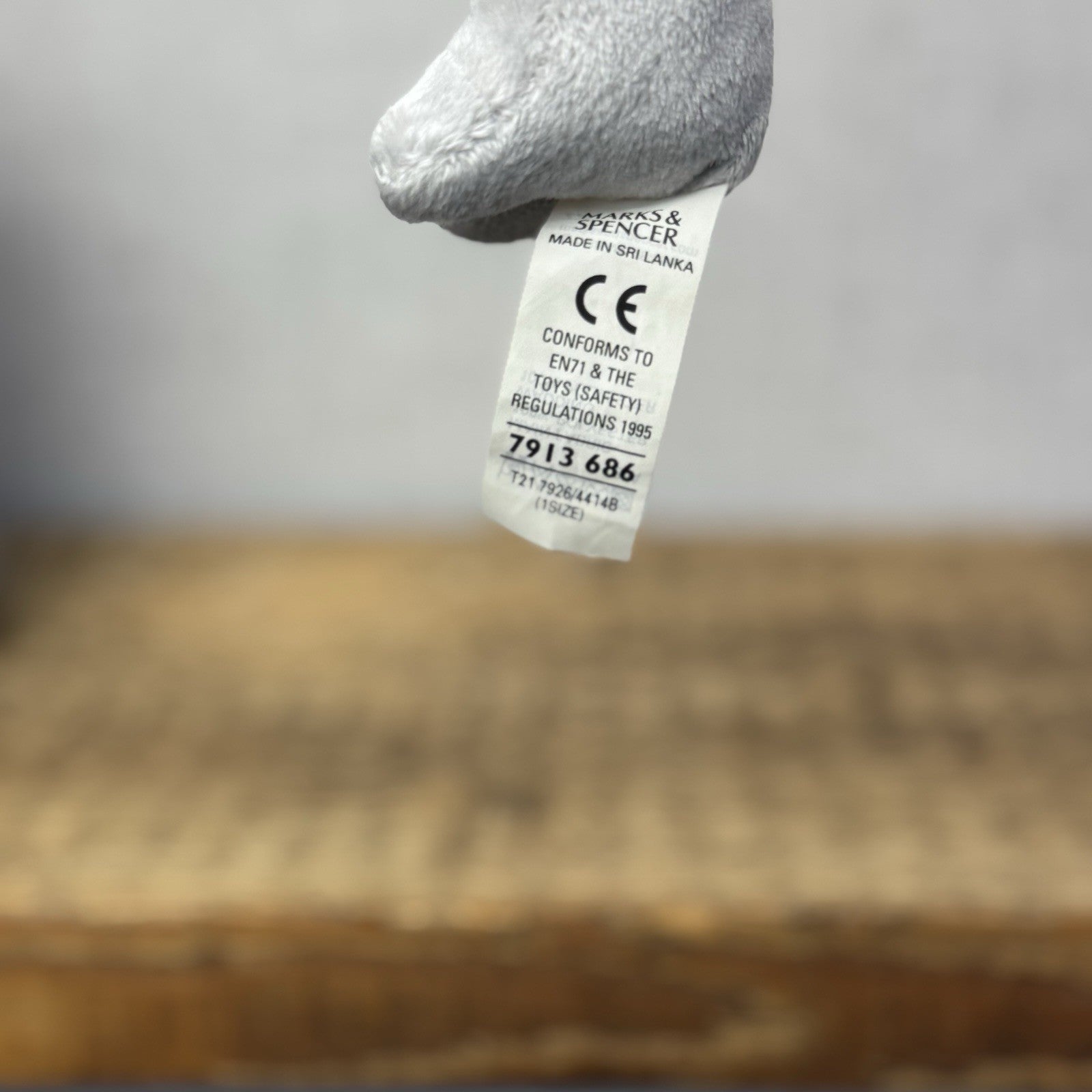 Marks & Spencers Soft Toy - M&S Miniature Elephant Plush Vintage - 7913686