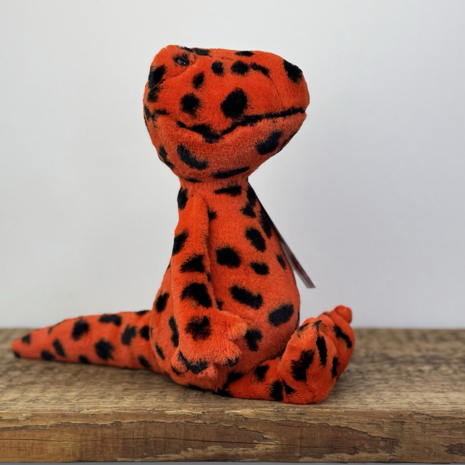 Jellycat Syd Salamander - Orange/Black Spotty Lizard Soft Toy Retired 12"