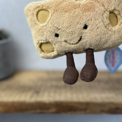 Jellycat Amuseable Swiss Cheese - Cheese Jellycat Beanie Food Rare With Tags 8”