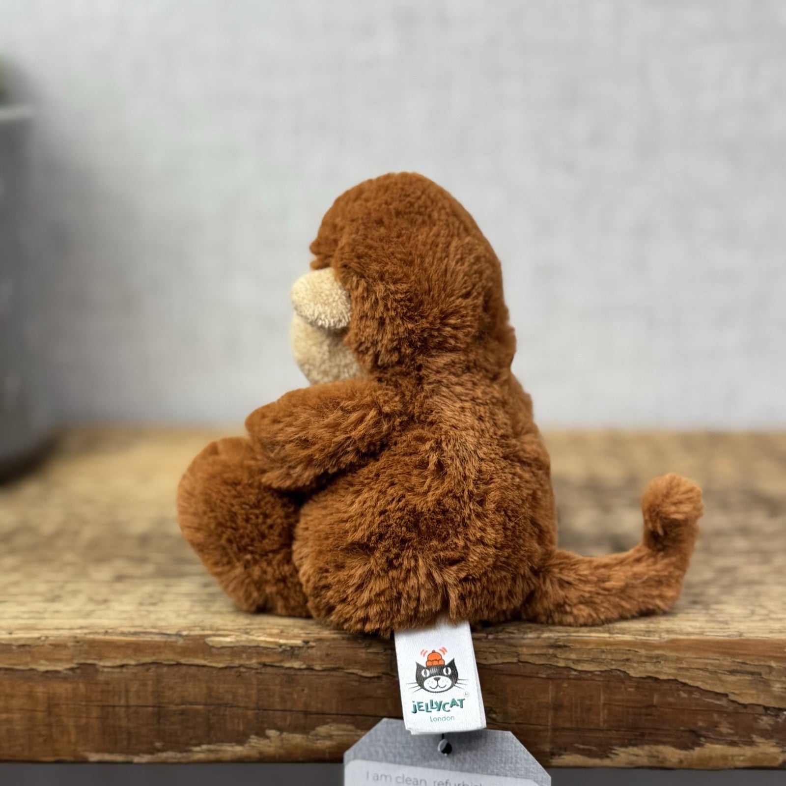 Jellycat Baby Poppet Monkey - Miniature Beanie Monkey Brown Soft Toy Rare 4”