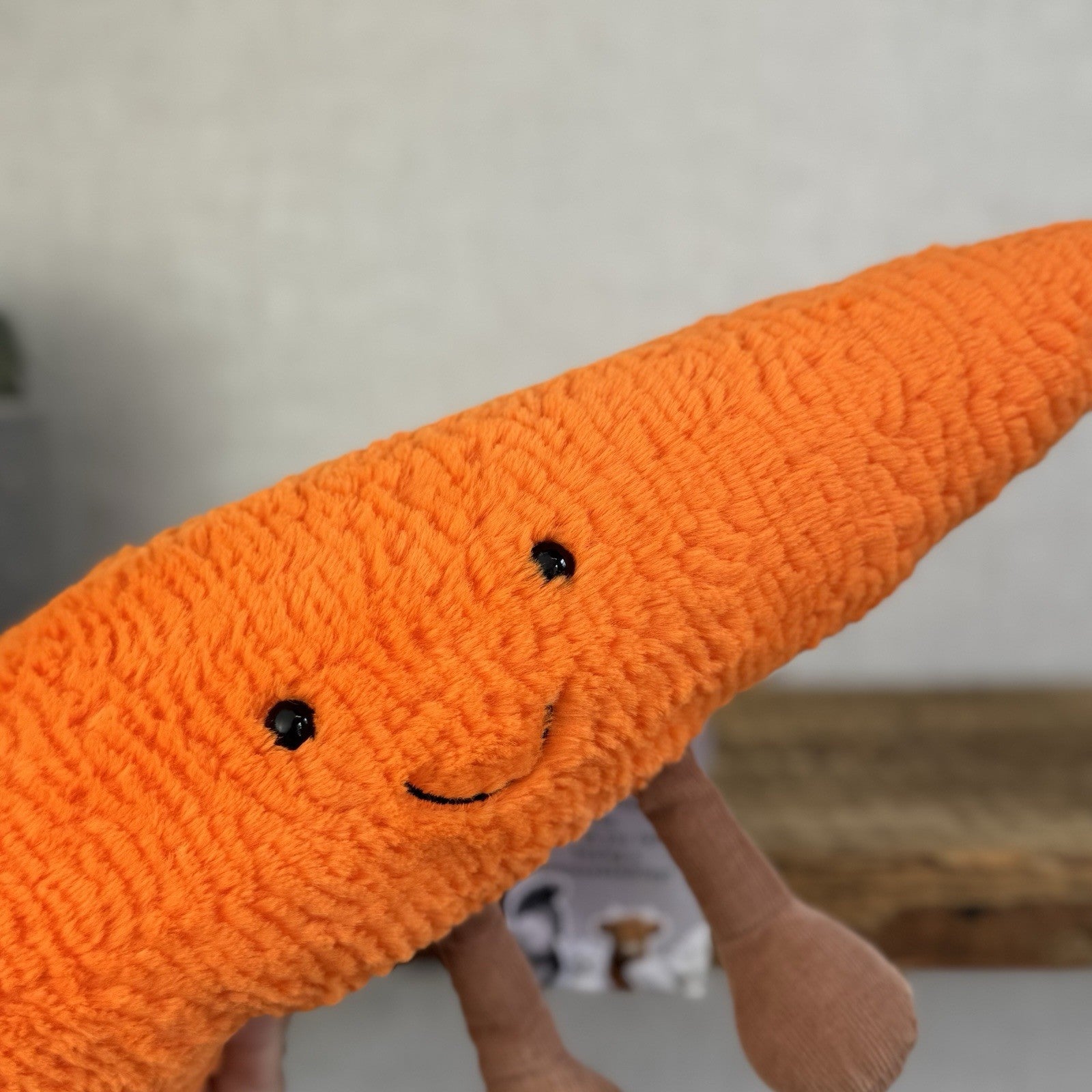 Jellycat Large Amuseable Carrot - Orange Fluffy Carrot Beanie Plush Retired 15"