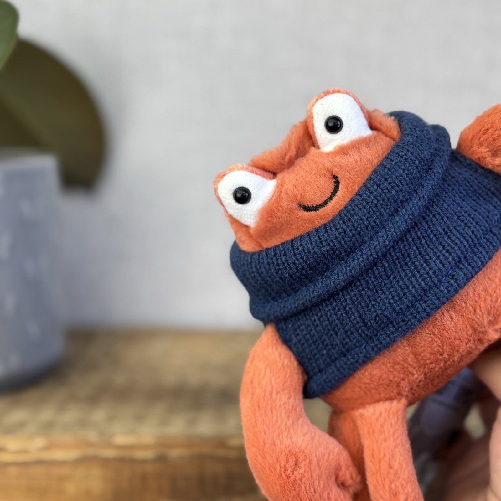 Jellycat Cozy Crew Crab - Orange Crab Beanie In A Jumper - Jellycat Crab 5" (#2)